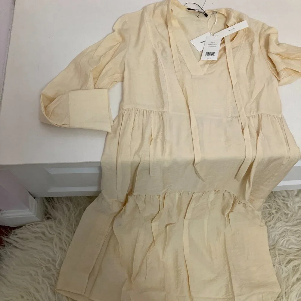 VINCE Mock Neck Midi Length Dress - Picture 7 of 14